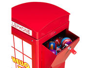 OutDoor Red Metal Body Telephone Capsule Toy Dispenser  Vending Machine