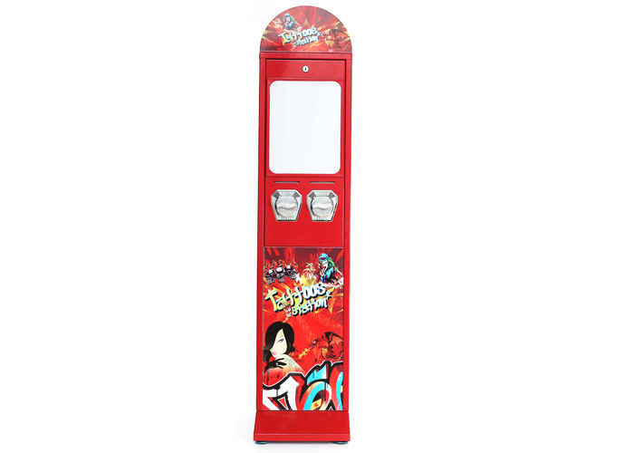Stamp tattoo vending machine 66cm 16.5kgs red easy move 6 coins for game center