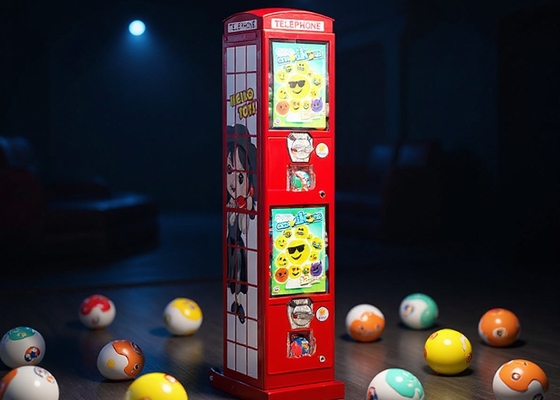 Distributeur automatique de capsules téléphoniques à 2 fentes pour pièces, pour gommes à mâcher, bonbons, balles rebondissantes et plus encore, 28*28*130CM