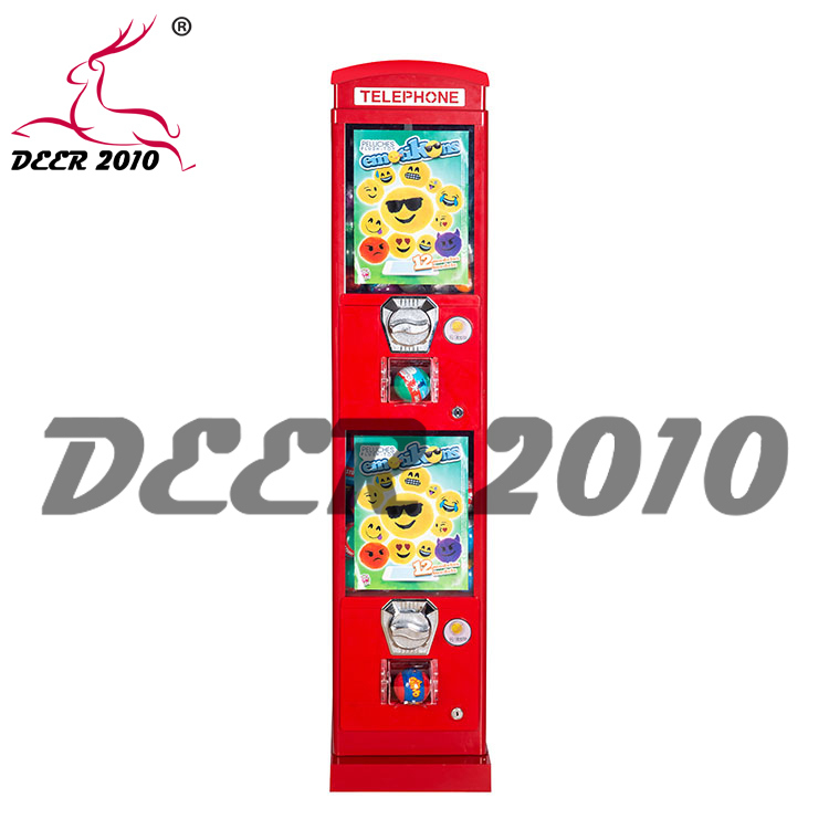 Corps en métal rouge extérieur Durable Kiosk Candy Vending Machine pour téléphone GV48 Coin-Mech Haute capacité tout métal 1 an de garantie