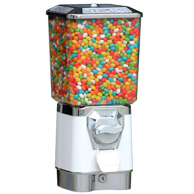 support blanc en métal 6coins du distributeur automatique de gumball de bulle 3.6kgs 46cm pour le mail