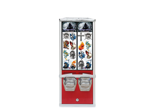 Vendez six distributeurs automatiques facultatifs d'autocollant de photo de tatouage de 2 colonnes de couleurs